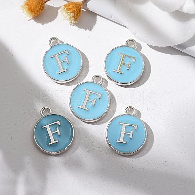 Platinum Plated Alloy Enamel Charms LS-X-ENAM-S118-04F-P-1