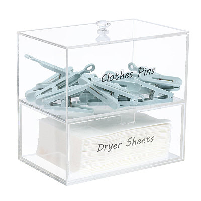 Acrylic Double Layer Cosmetic Storage Display Box AJEW-WH0419-25-1