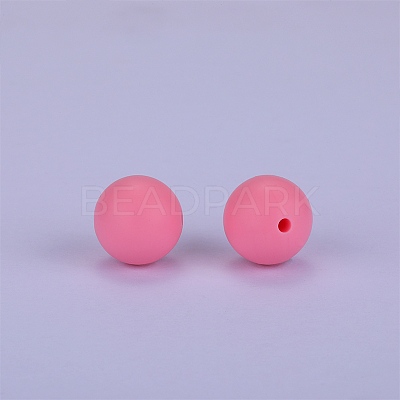Round Silicone Focal Beads SI-JX0046A-118-1