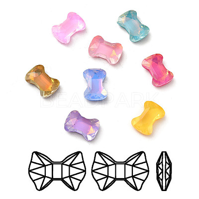 Mocha Style K9 Glass Rhinestone Cabochons RGLA-G017-04A-1
