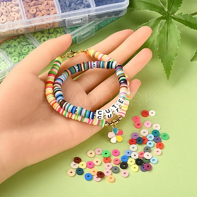 DIY Heishi Surfer Bracelet Making Kit DIY-YW0005-86-1