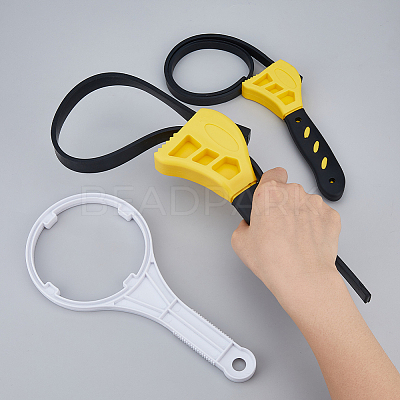 1Pc Plastic Filter Bottle Wrench & 2Pcs Adjustable Wrench TOOL-FH0001-67-1