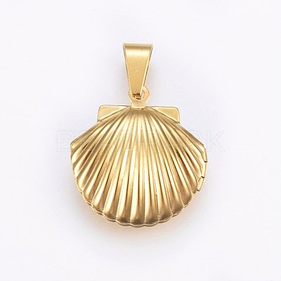 Ion Plating(IP) 316 Stainless Steel Locket Pendants STAS-O103-38G-1