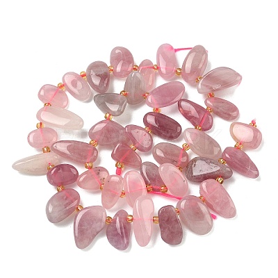 Natural Purple Madagascar Rose Quartz Beads Strands G-P604-A05-01-1