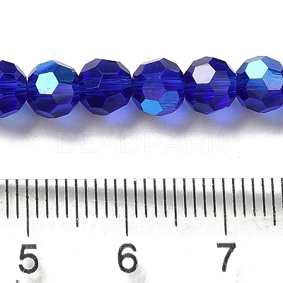 Electroplate Transparent Glass Beads Strands EGLA-A035-T6mm-L06-1
