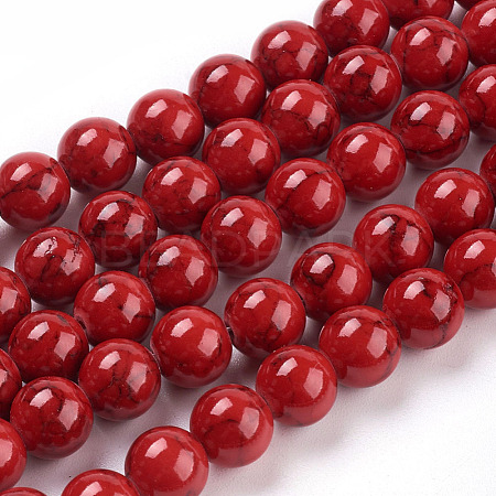 Synthetic Turquoise Beads Strands TURQ-H038-8mm-XXS17-1