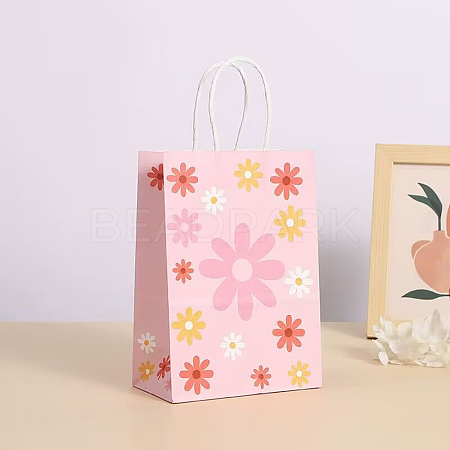 Rectangle with Sunflower Pattern Paper Gift Bags LS-CARB-L012-01E-1