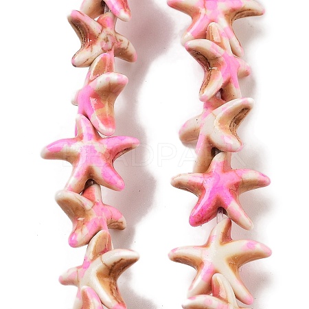 Synthetic Turquoise Dyed Beads Strands G-P507-04N-1