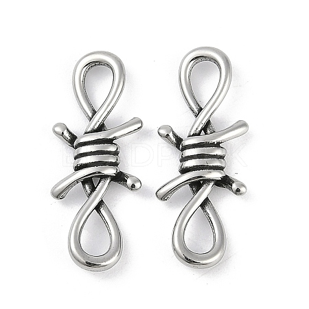 316 Surgical Stainless Steel Knot Connector Charms STAS-G349-09AS-1