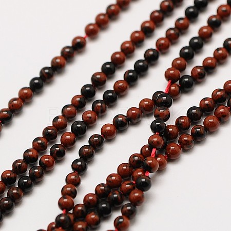 Natural Mahogany Obsidian Bead Strands X-G-A130-2mm-05-1