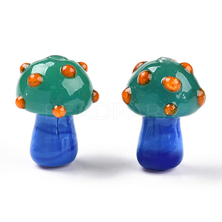 Handmade Lampwork Beads Strands LAMP-N024-09C-1