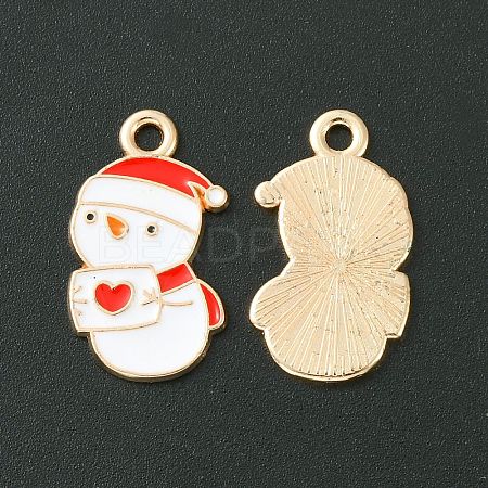 Christmas Alloy Enamel Pendants ENAM-D047-07G-03-1