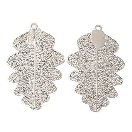 Long-Lasting Plated Brass Filigree Pendants KK-K336-09P-1