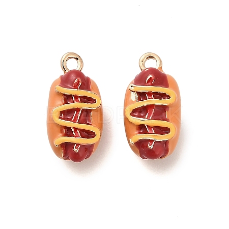 Alloy Enamel Pendants X-PALLOY-R155-01G-07-1