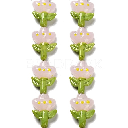 Handmade Lampwork Beads Strands LAMP-A005-03E-1