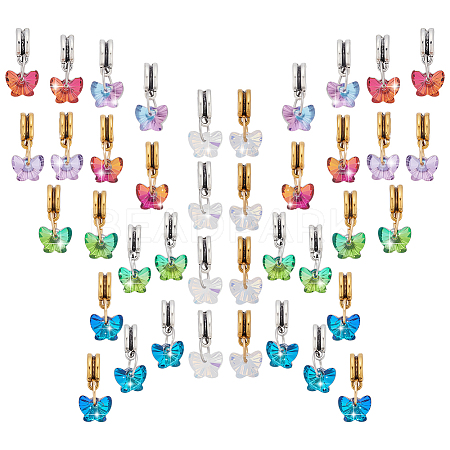 40Pcs 10 Styles Glass European Dangle Charms PALLOY-PH01829-1