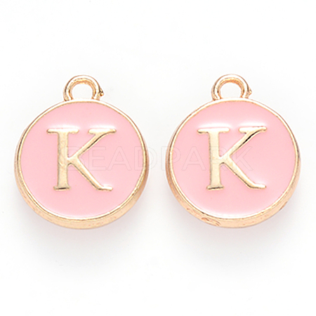 Golden Plated Alloy Enamel Charms LS-ENAM-S118-07K-1