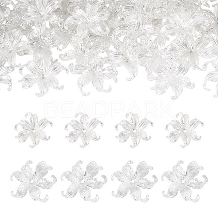 40Pcs 2 Styles Plastic Bead Caps KY-TA0001-67-1