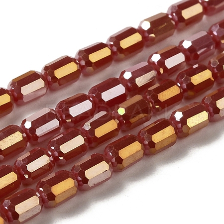 Electroplate Glass Beads Strands EGLA-D031-01O-1