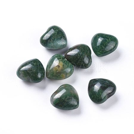 Natural African Jade Heart Love Stone G-K290-06-1