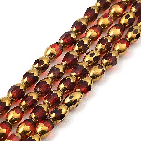 Faceted Electroplate Glass Beads Strands EGLA-P051-04A-A01-1