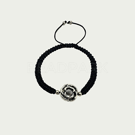 Rose Flower Alloy Link Bracelet CP7269-1-1
