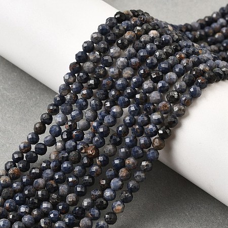 Natural Sapphire Beads Strands G-G259-D06-4mm-1