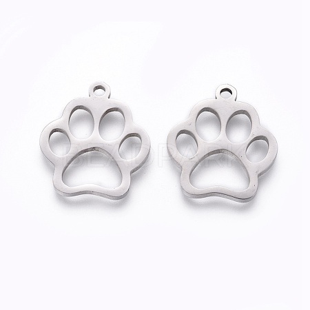 Tarnish Resistant 201 Stainless Steel Pet Pendants STAS-F231-044P-1