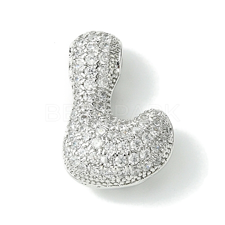 Rack Plating Brass Cubic Zirconia Pendants KK-S378-02P-L-1