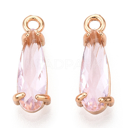 Faceted Glass Pendants GLAA-T010-004H-1