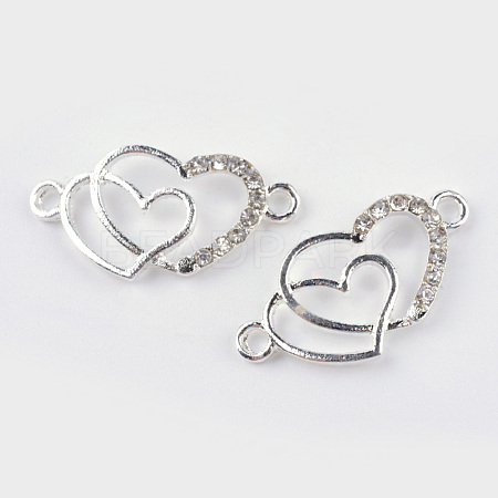 Alloy Rhinestone Links connectors ALRI-Q065-23S-1