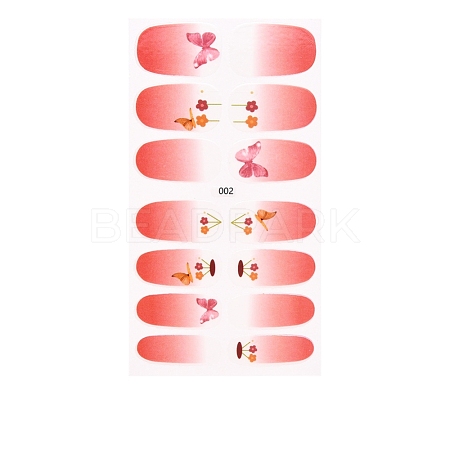 Full Cover Strawberry Flower Nail Stickers MRMJ-T100-002-1
