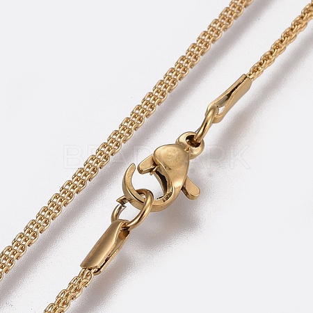 304 Stainless Steel Chain Necklaces NJEW-L167-07B-G-1