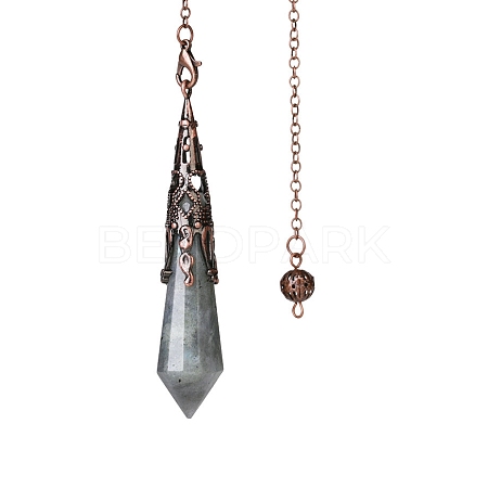 Natural Labradorite Dowsing Pendulum Big Pendants PW-WGF0B2B-11-1