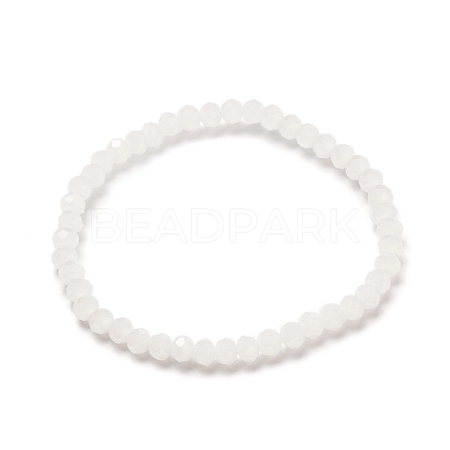 Faceted Glass Rondelle Beads Stretch Bracelet for Kid BJEW-JB06807-19-1