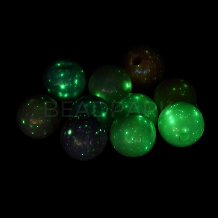 UV Plating Rainbow Iridescent Acrylic Beads PACR-K003-02B-1