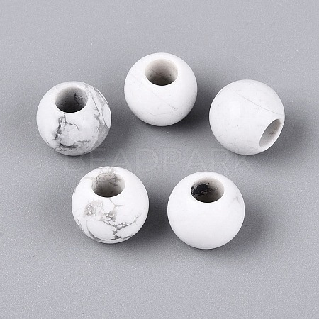 Natural Howlite European Beads G-Q602-09A-06-1