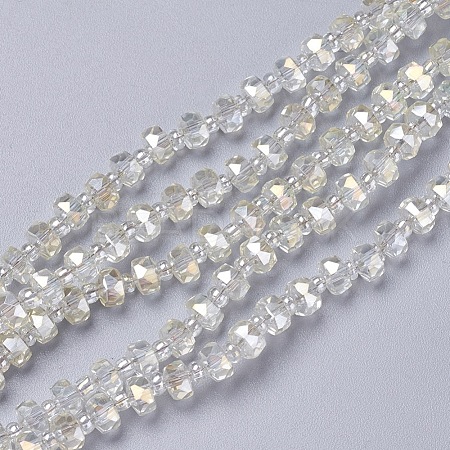Electroplate Glass Beads Strands EGLA-J147-B-FR02-1
