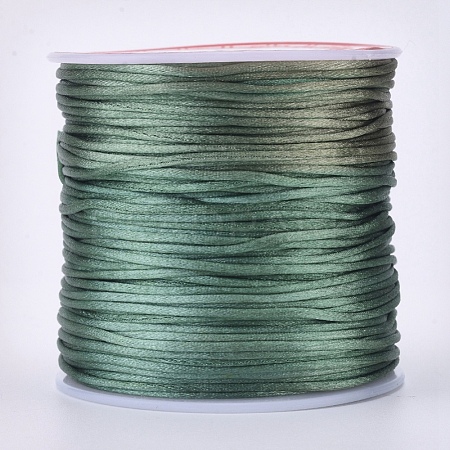 Round Nylon Satin Rattail Cord NWIR-WH0009-15A-15-1