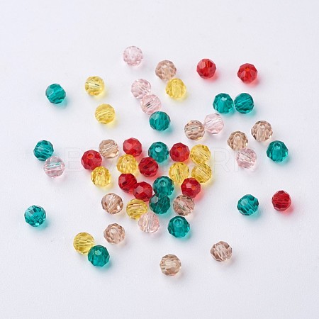 Glass Round Beads X-EGLA-J042-4mm-M03-1