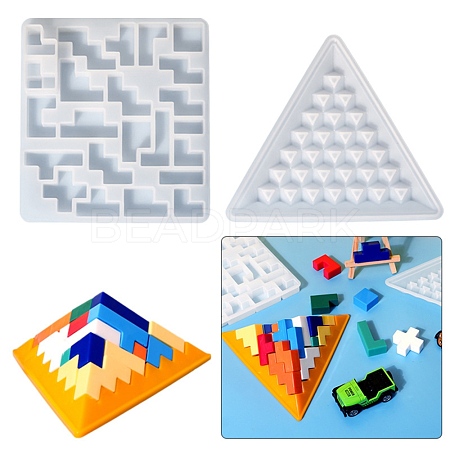 Pyramid Puzzle Silicone Molds DIY-M046-10-1