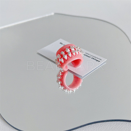 Tooth Acrylic Cuff Rings FS-WGF7F58-02-1
