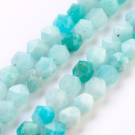 Natural Amazonite Beads Strands, Polygon, Faceted, 6mm, Hole: 0.8mm ...